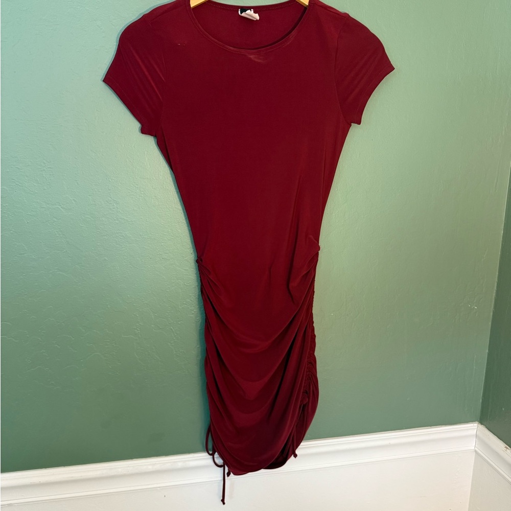 Windsor Red Ruched Bodycon Mini Dress